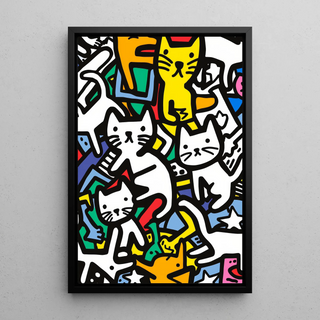 Pop Art Poster - Dance of the Felines