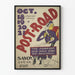 Vintage-Poster Post Road für retro Wanddekoration