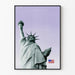 Liberty Statue with American Flag Poster