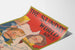 Vintage Poster The Sunday World, Newspaper Reading Illustration