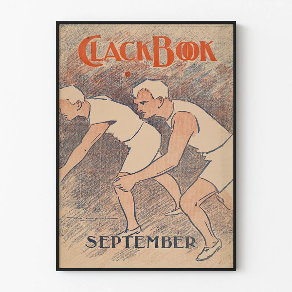 poster-shows-two-male-athletes-preparing-to-race
