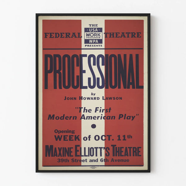 Poster vintage processionale - Teatro federale americano