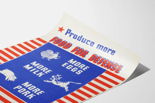 Vintage poster on food production for national security