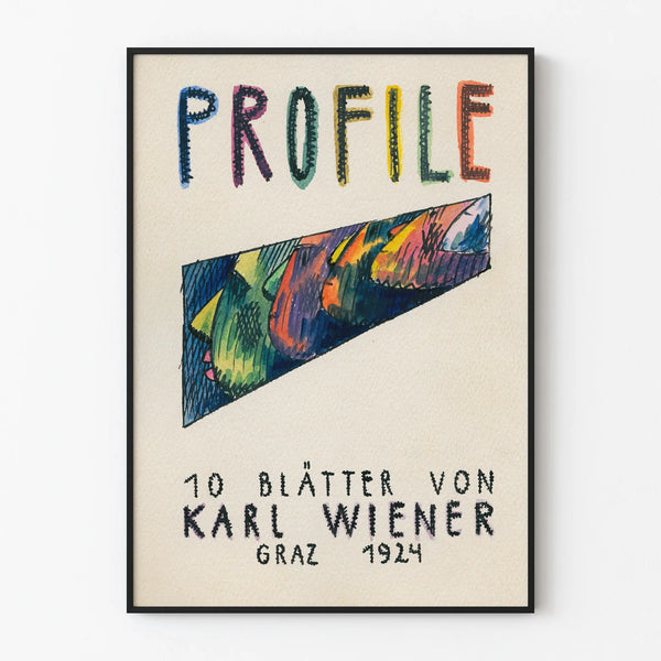 Poster vintage Profilo 1924 Karl Wiener - Decorazione murale artistica