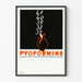 Vintage-Poster Pyformine Wanddekoration mit grafischem Design