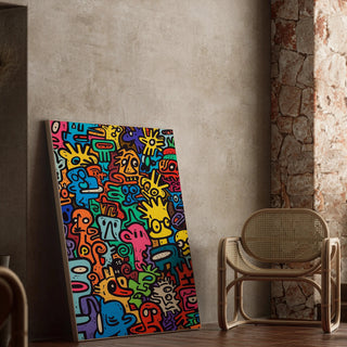 Tableau Pop Art - Univers des Figures | Reproduction Tableau Décoration murale affiche copie