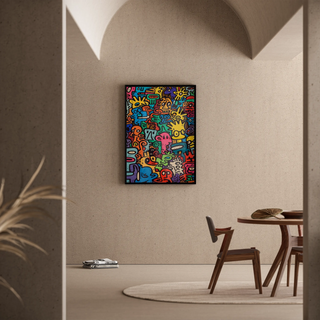 Tableau Pop Art - Univers des Figures | Reproduction Tableau Décoration murale affiche copie