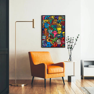 Tableau Pop Art - Univers des Figures | Reproduction Tableau Décoration murale affiche copie