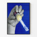 Vintage poster of an industrial design radioactive lamp