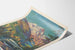 Vintage Rainier National Park Poster with Northern Pacific Train