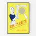 Vintage-Poster Rectarlem – Retro-Wanddekoration in Gelb und Blau