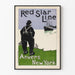 Poster vintage Red Star Line Anversa New York