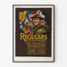 Poster vintage militare Regulars con soldato e bandiera americana