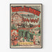 Vintage-Poster vom Restaurant des Bosquets im alten Montmartre – Retro-Wanddekoration