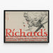 Poster vintage Richards con profilo femminile stilizzato — quadro incorniciato alla parete