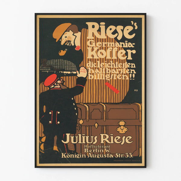 Poster vintage Riese Germania Koffer - Decorazione murale retrò