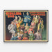 Poster vintage Ringling Bros Coterie of Frolicsome Laugh Makers — quadro incorniciato alla parete