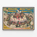 Vintage Poster Ringling Bros 61 Horses Equestrian Show — framed artwork on a wall