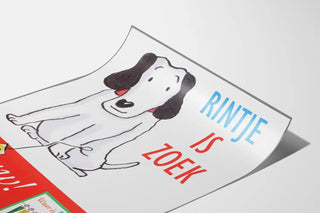 Dekoratives Poster Rintje ist Zoek - Kinderposter im Cartoon-Stil