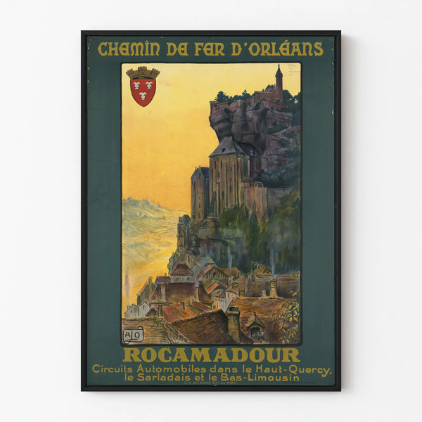 Poster vintage Rocamadour - Circuiti Automobilistici Haut-Quercy e Bas-Limousin