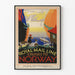 Vintage Poster of Royal Mail Line Cruises in Norway