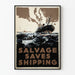 Poster vintage marino "Salvataggio salva la navigazione"