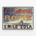 Poster vintage Le Journal commencera Rome par Emile Zola — quadro incorniciato alla parete