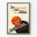 Vintage-Werbeplakat Sanafeine Wanddekoration