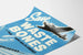 Vintage-Poster Save Waste Bones Wanddekoration Flugzeug und Munition