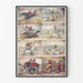 Vintage Poster of Circus Scenes and Equestrian Acts