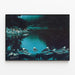 Poster Canoes on the Russian River in California — framed artwork on a wall