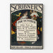 Poster Vintage Scribner's per ottobre con tema autunnale