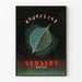 Vintage-Poster Sedalby Baillly mit stilisiertem Blatt als Wanddekoration