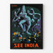 Dekorativer Poster Ellora See India - Kunst Vintage Indien