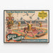 Poster vintage Sells Brothers Enormous United Shows - The Mighty Cradoc et les grandes haches romane — quadro incorniciato alla parete