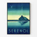 Dekoratives Poster Sérénol - Haus am Wasser bei Sonnenuntergang