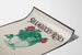 Vintage-Poster Shamrocks und Rosen mit Porträt und floralen Mustern