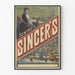 Vintage-Poster von Singer Nähmaschinen Wanddekoration