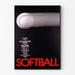 Poster vintage Softball nero e rosso dinamico