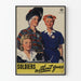 Vintage-Poster Soldaten ohne Waffen - patriotische Wanddekoration