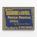 Vintage poster Sourire d'Avril New Perfume Viville — framed artwork on a wall