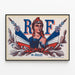 Poster vintage 14 luglio distribuzione delle bandiere — quadro incorniciato alla parete