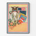 Poster militare vintage soldati e bandiere americani