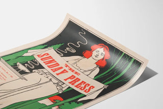 Poster vintage The Sunday Press 1895 per decorazione murale