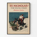 Vintage-Poster St. Nikolaus für Weihnachtswanddekoration