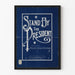 Vintage-Poster Stand By The President in Blau und Weiß