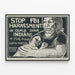 Poster Stop FBI Molestie Ogala Sioux Pine Ridge — quadro incorniciato alla parete