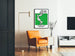 Poster vintage con contenitore sicuro a portata di mano