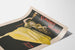 Vintage-Poster Sunday World mit Frau in gelbem Kleid und Fackel