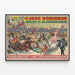 Vintage-Poster John Robinson Circus - Spektakel in 3 Ringen und 2 Bühnen — gerahmtes Bild an der Wand